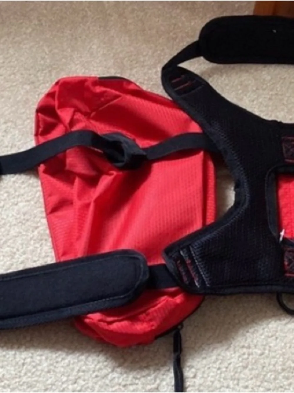 Red Reflective Dog Harness with Front and Back Handles